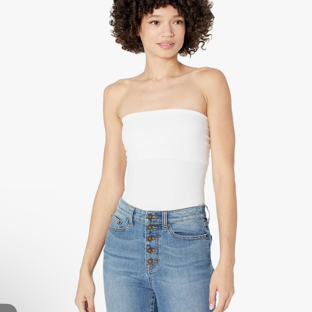White Free People Carrie Tube Top
